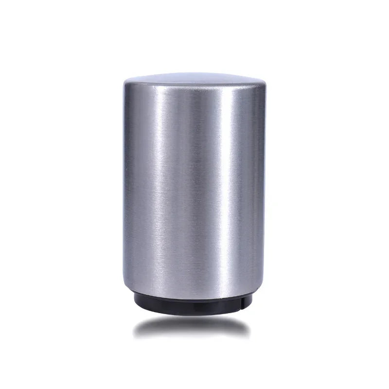Stainless Steel Automatic Bottle Opener Set Magnetic Cap Keeper Spring Loaded One Handed Kitchen Gadget Gift for Beer Lovers