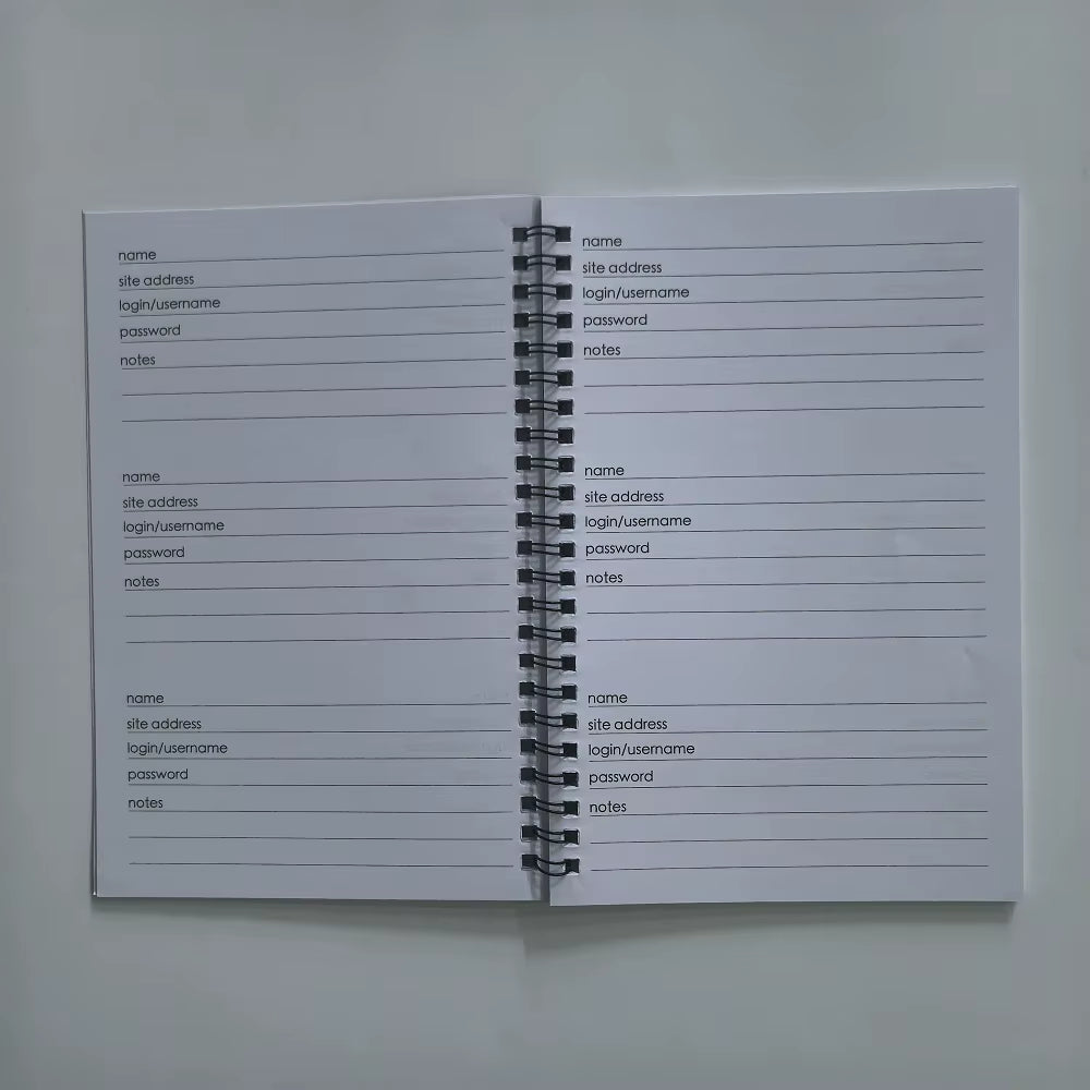 Spiral Password Notebook for Seniors Special Art Pattern Elderly Password Book Grandma Gift Elderly Care Organizer