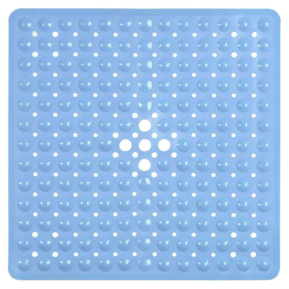53X53Cm Shower Mat Suction Cup PVC anti Slip Bath Mat Square Shower Floor Pad Non Slip Safety Mat for Bathtub Bathroom Carpet