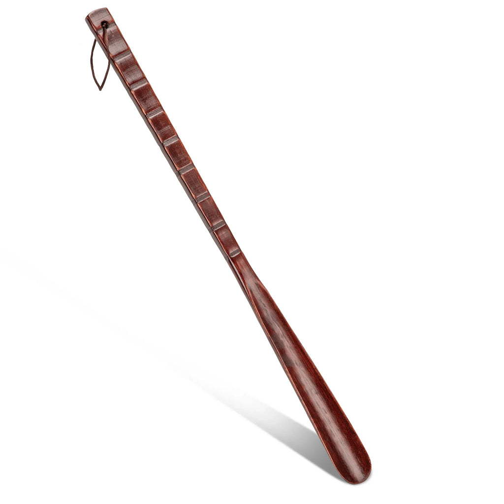 Shoe Lifter Solid Wood Shoe Horns Wooden Shoehorn Beech Wood Shoehorn Long Handle for Seniors Non-Slip Long