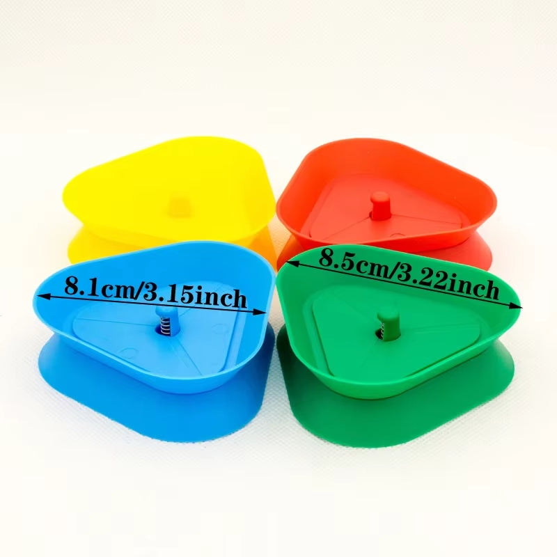4Pcs/Set Triangle Shaped Playing Card Holder Lazy Person Poker Seat Board Game Cards Stand for Children Seniors Free Your Hands