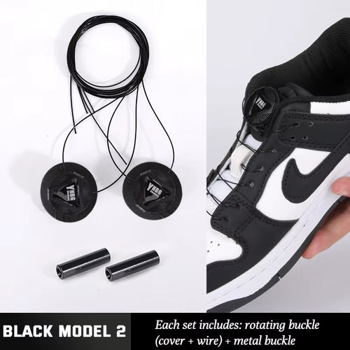 1Pair New Easy Fit Automatic Shoelaces without Ties Swivel Buckle Elastic Laces Sneakers Adults Kids Lazy No Tie Shoe Laces