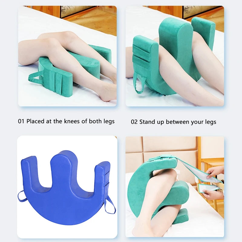 Turn over Device Auxiliary Pad W Type Anti-Bedsore Bed Care Side Triangular Pillow Side Cushion with Straps