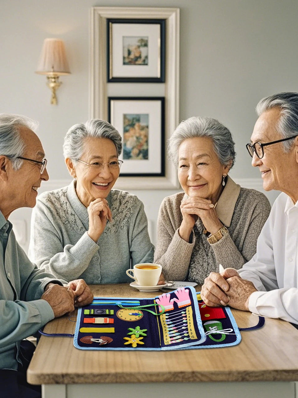 Fidget Blanket for Dementia Alzheimers Dementia Products for Elderly Calming Comforting Dementia Activities for Seniors