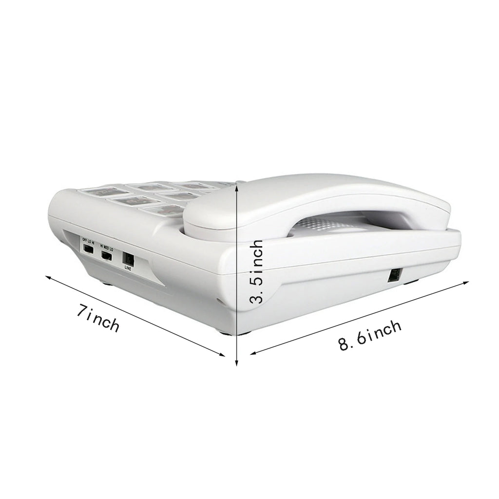 Big Button Phone, Corded Telephone with Speaker for Seniors, Amplified One Button Touch Picture Landline Phone for Old People
