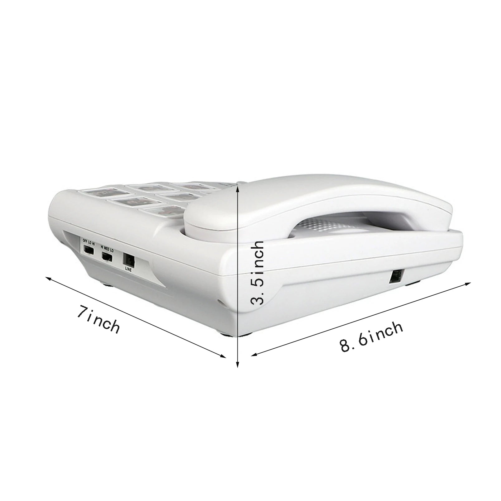 Big Button Phone, Corded Telephone with Speaker for Seniors, Amplified One Button Touch Picture Landline Phone for Old People