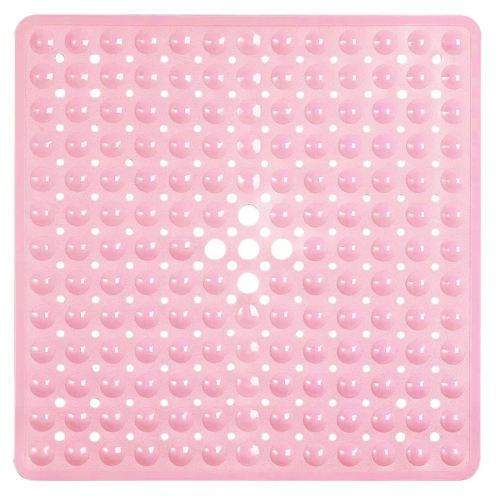 53X53Cm Shower Mat Suction Cup PVC anti Slip Bath Mat Square Shower Floor Pad Non Slip Safety Mat for Bathtub Bathroom Carpet