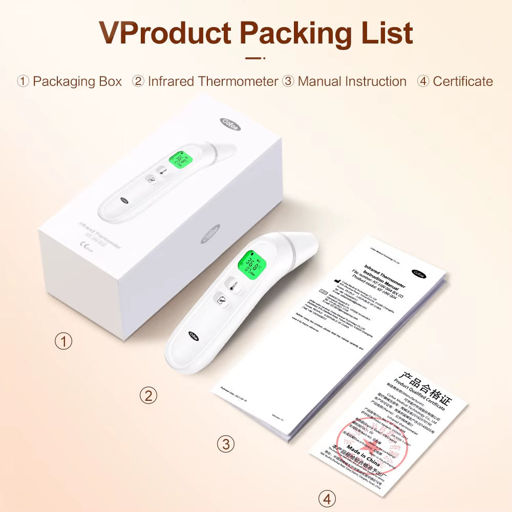 Digital Infrared Fever Thermometer Medical Household Infant Adult Forehead Non-Contact Body Temperature Ear Thermometer