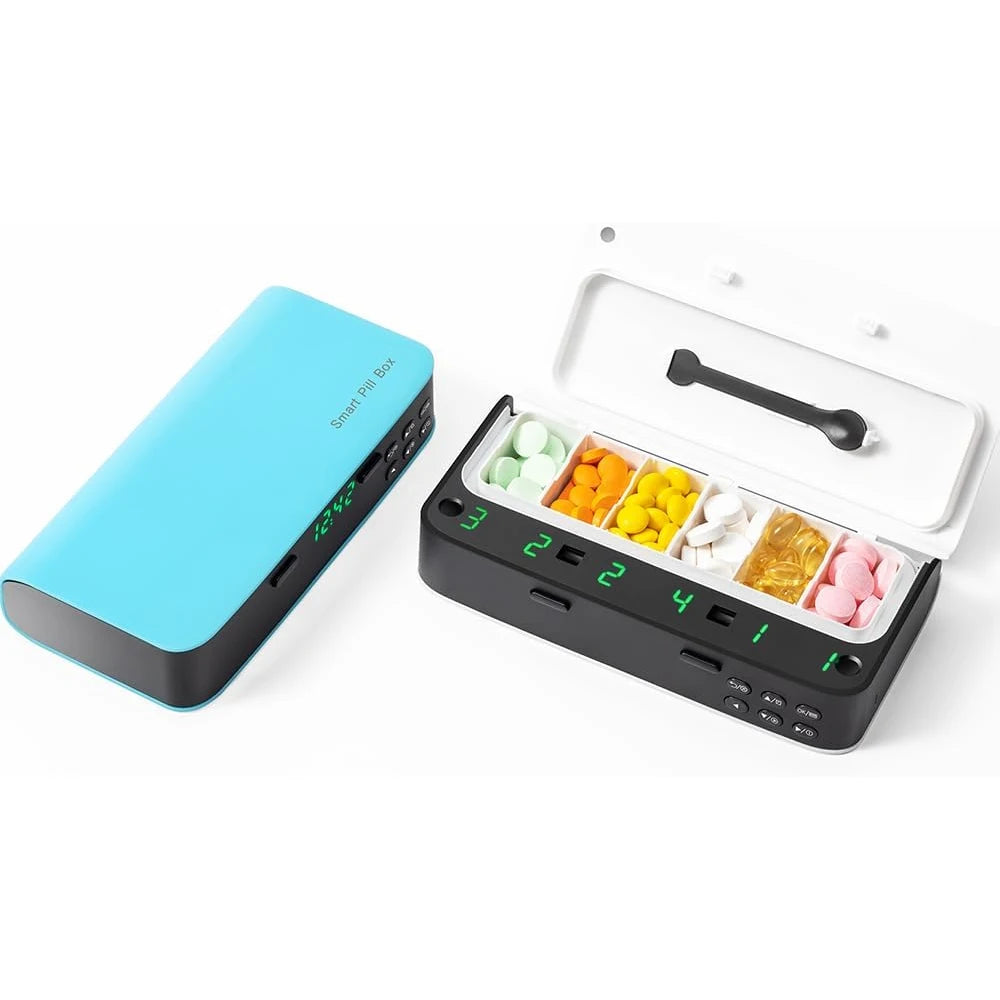 Pill Dispenser with Alarm Daily Medicine Pill Organizer with up to 7 Alarms a Day Smart Pill Box Christmas Gift Pill Reminder