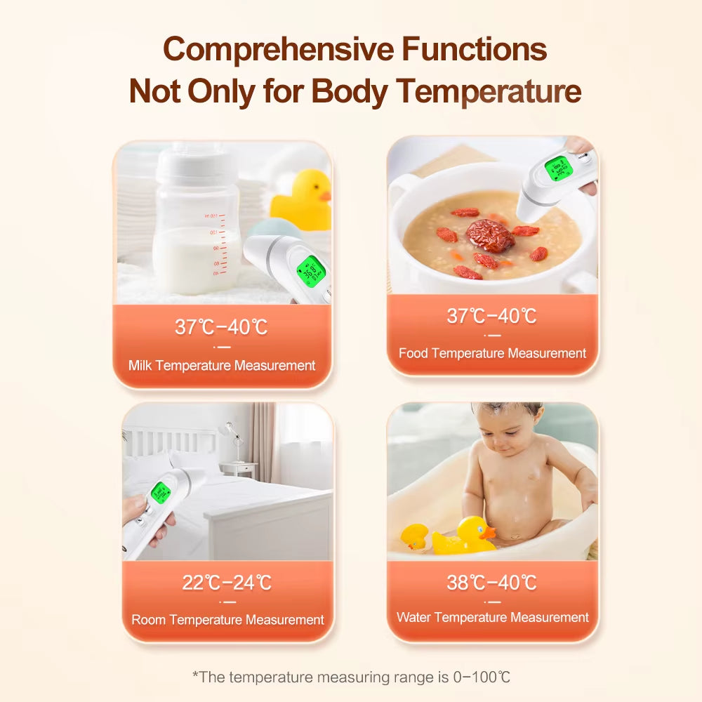 Digital Infrared Fever Thermometer Medical Household Infant Adult Forehead Non-Contact Body Temperature Ear Thermometer
