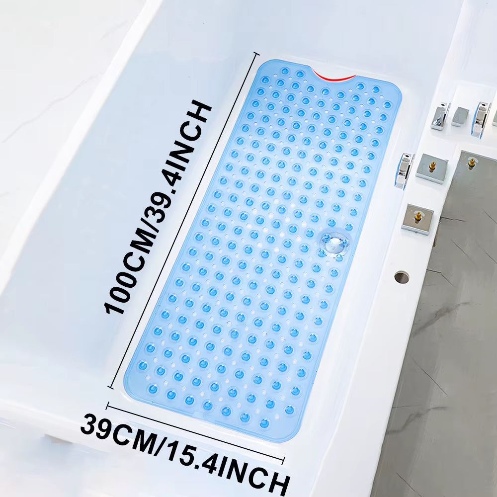 40*100Cm Bathroom Non-Slip Mat Bath Massage Foot Mat Long PVC Bathtub Mat Shower