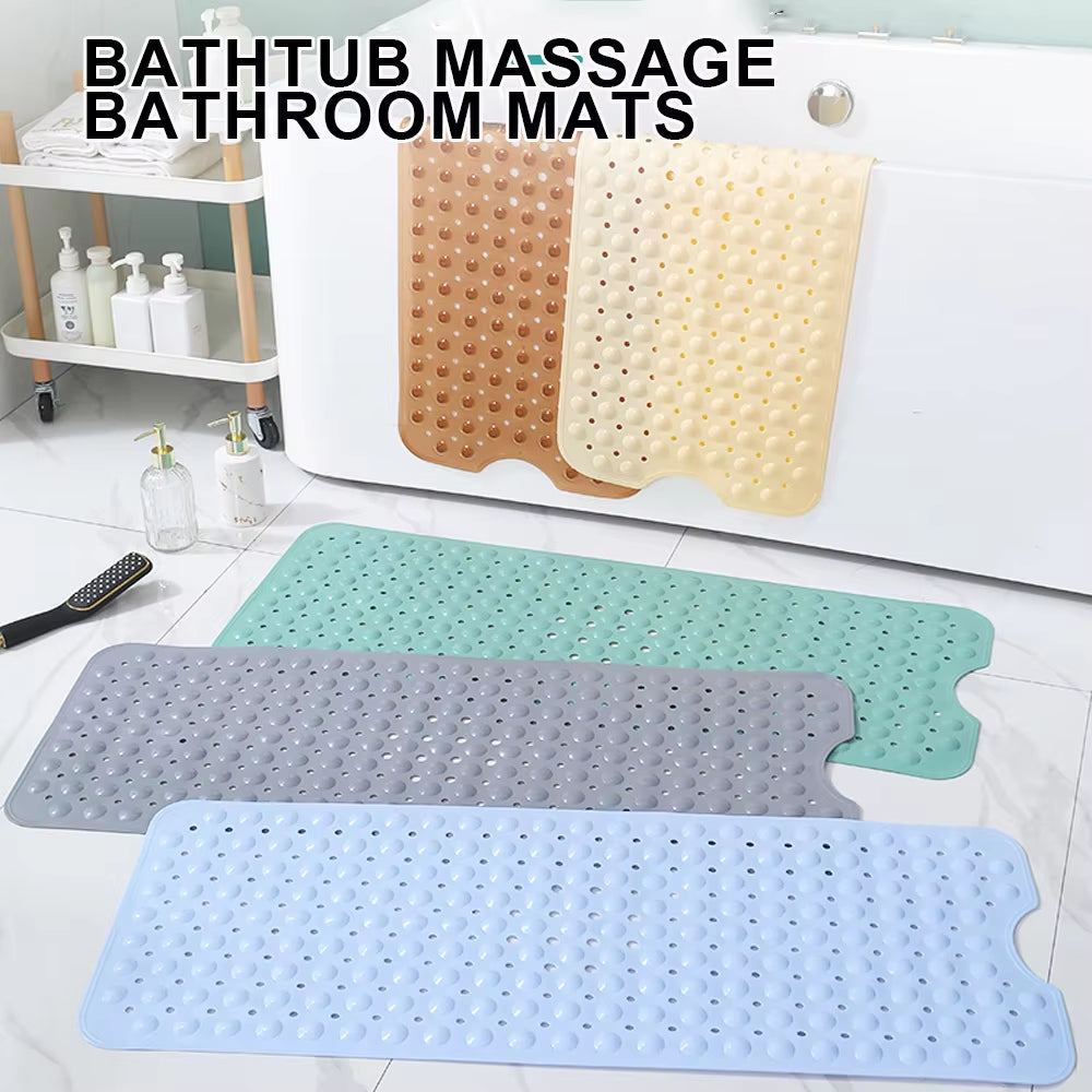40*100Cm Bathroom Non-Slip Mat Bath Massage Foot Mat Long PVC Bathtub Mat Shower