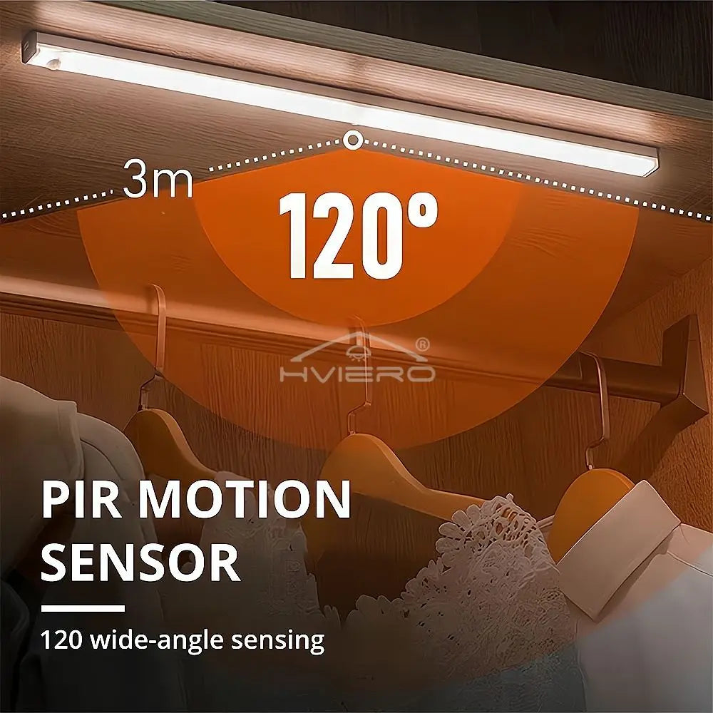 Night Lights Wireless LED Motion Sensor Lamp USB Rechargeable Magnetic for Wardrobe Room Closet Kitchen Aisle Tube Detector Bulb