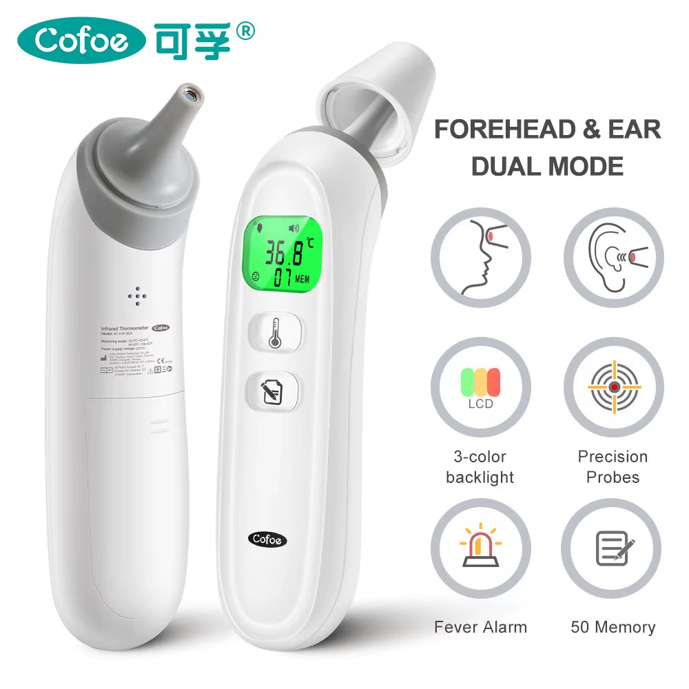 Digital Infrared Fever Thermometer Medical Household Infant Adult Forehead Non-Contact Body Temperature Ear Thermometer