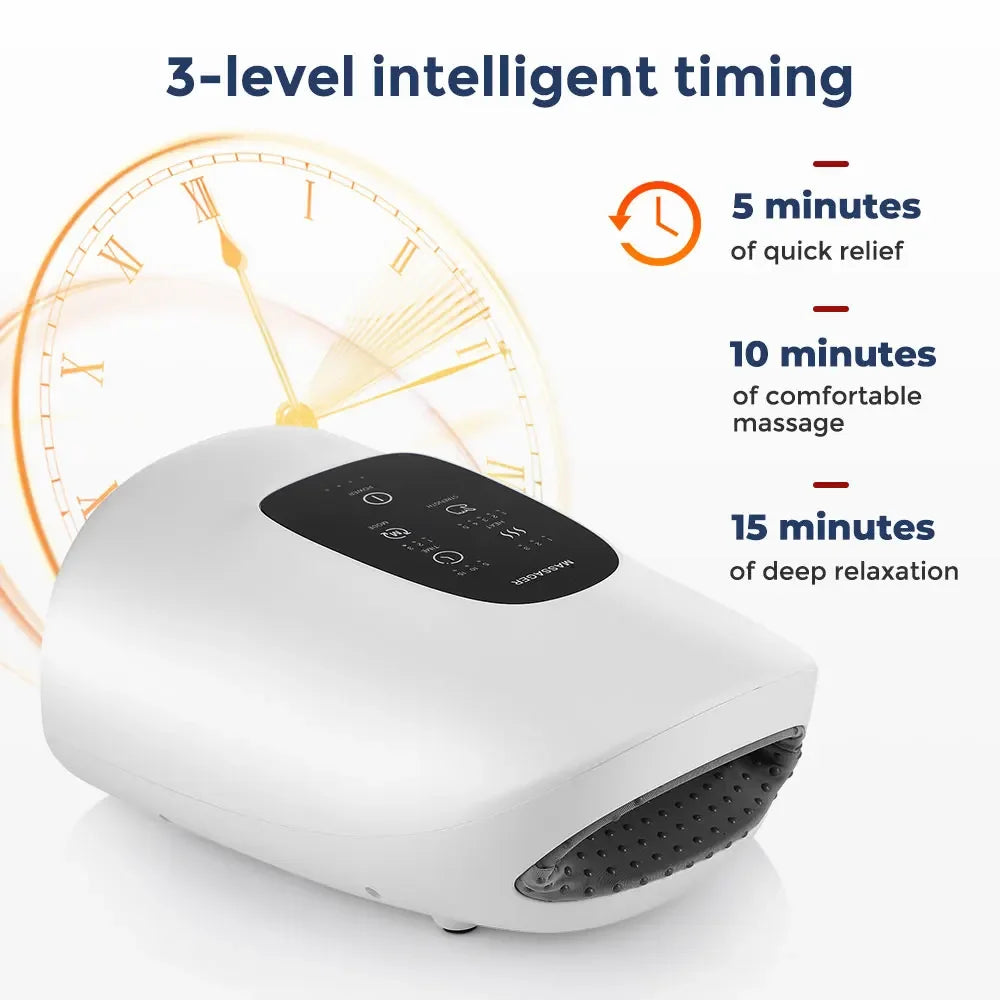 Electric Hand Massager 3 Modes Airbag Hot Compress Massager Air Compression Vibration Massage for Finger Palm Fatigue Relieve
