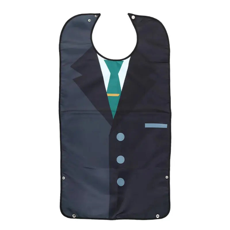 Waterproof Adult Bibs Eating Washable Apron Reusable Clothing Protector with Crumb Catcher for Elderly Men Women Senior