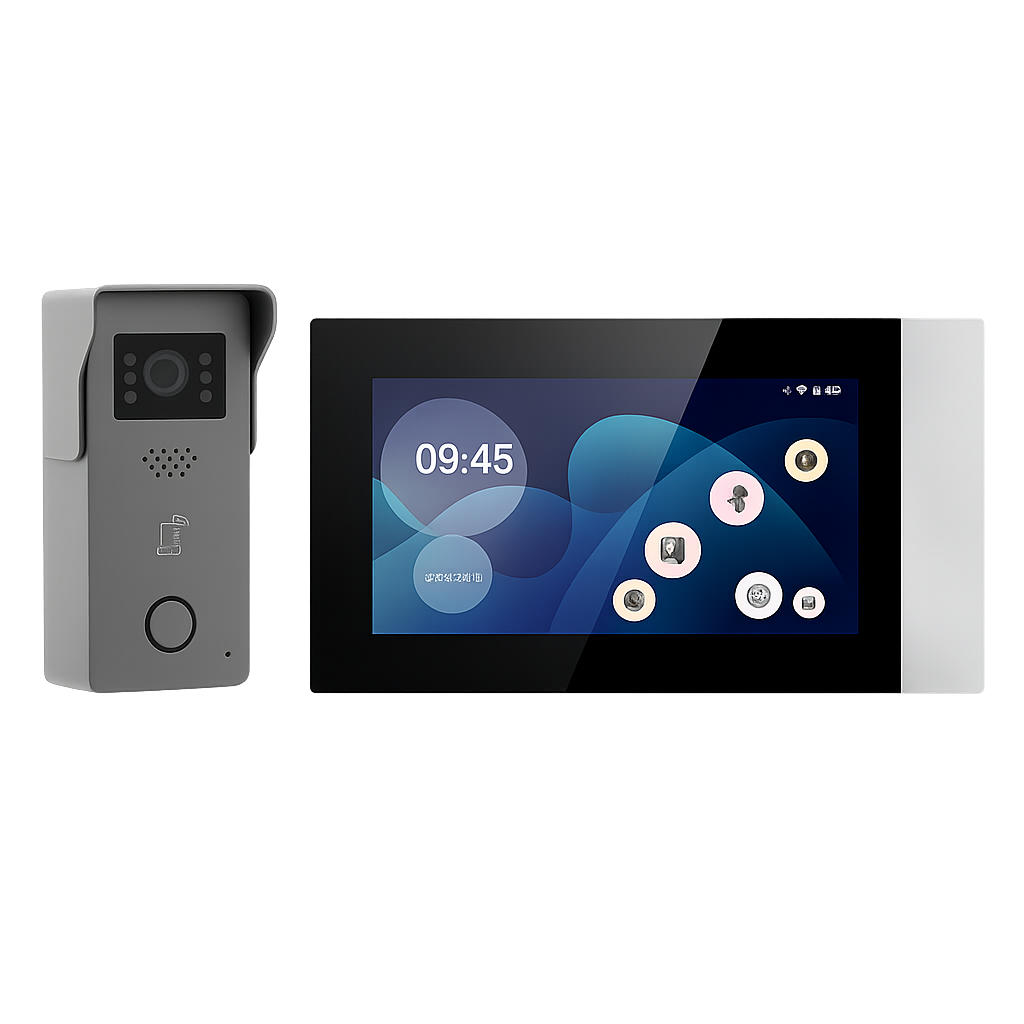 Sonnette vidéo intelligente avec écran tactile 7" et Wi-Fi – Compatible Tuya avec vision nocturne et détection PIR