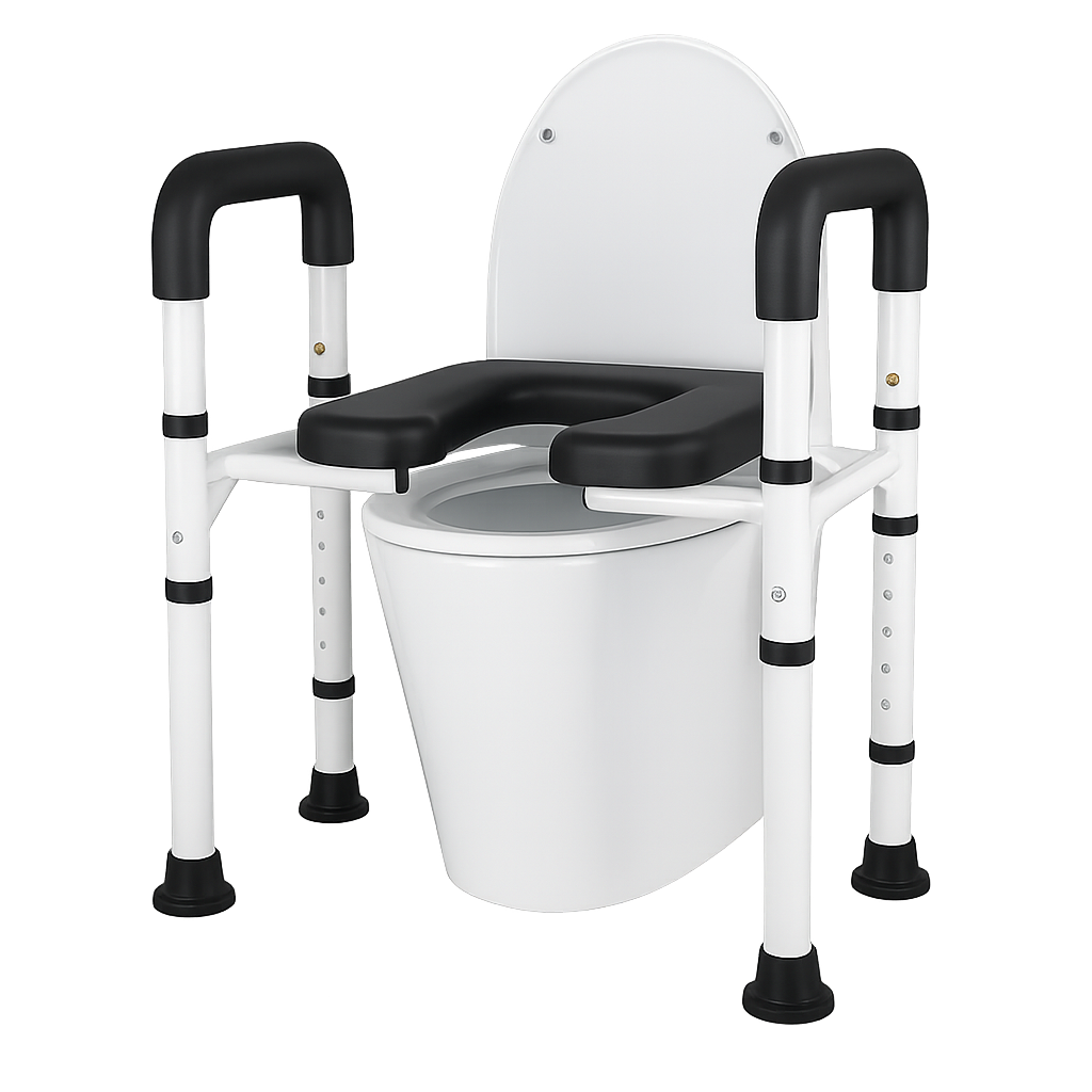 Toilettensitzerhöhung mit Haltegriffen – höhenverstellbar & rutschfest für Senioren