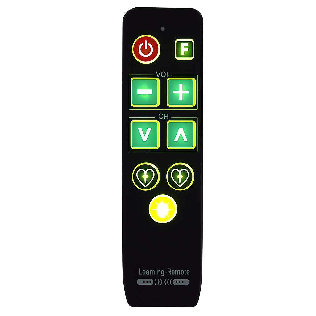 Télécommande d'apprentissage avec gros boutons et rétroéclairage – spécialement pour les seniors 