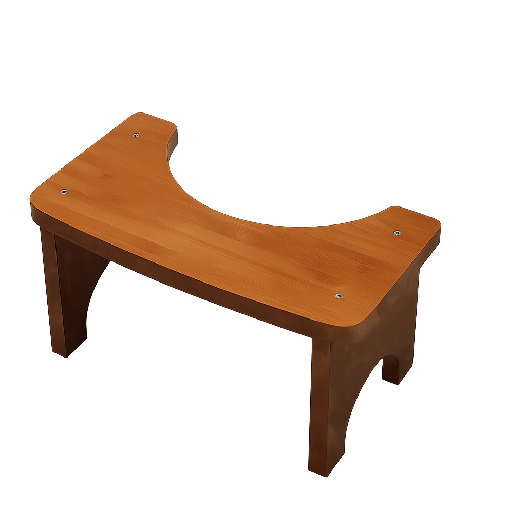 Rutschfester Toilettenhocker aus Bambus – Für Erwachsene & Kinder (ohne Montage)