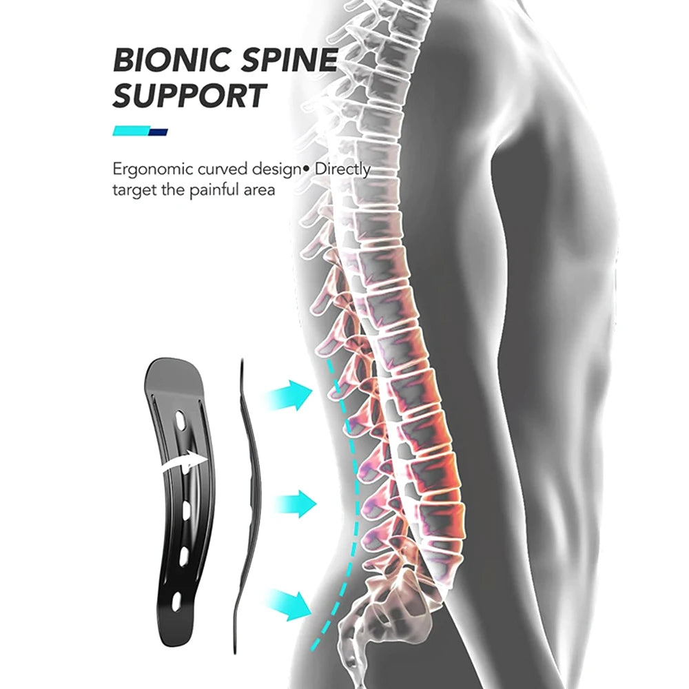 Ceinture de soutien dorsale ergonomique – avec stabilisation à 6 zones et maille respirante 