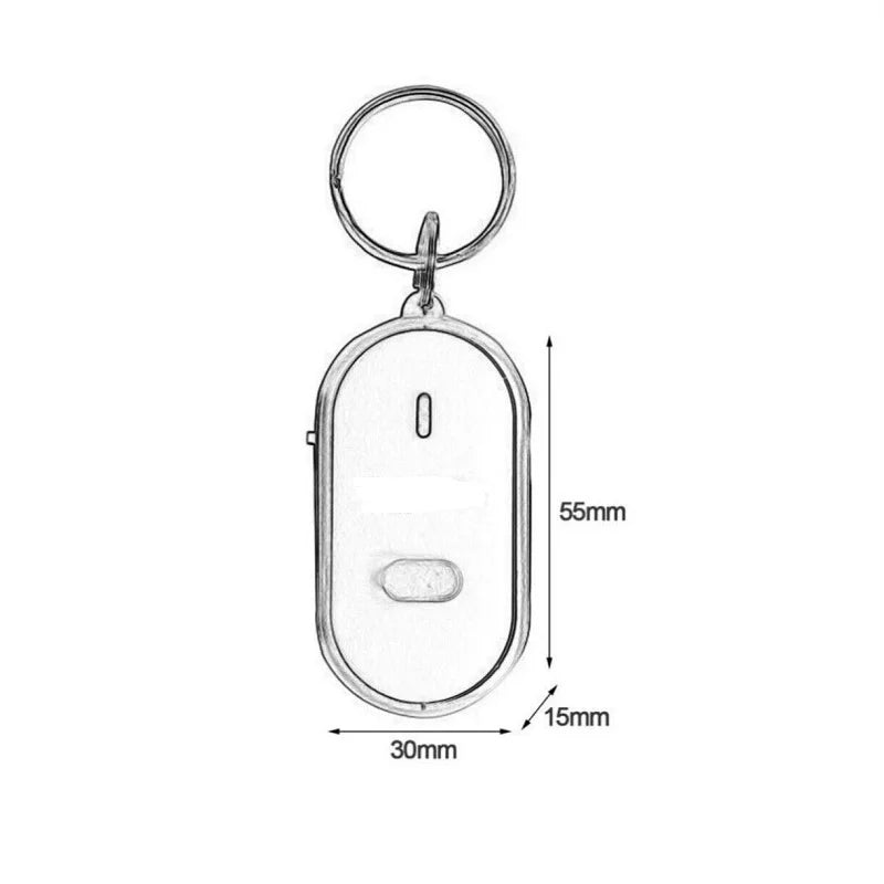 Anti-Lost Key Finder Keychain Flashing Beeping Alarm Key Locator Sound Control Smart Finder with LED Whistle Women'S Men'S Gift