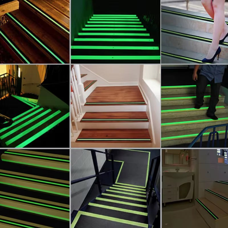 Anti Slip Grip Tape Glow in the Dark Stairs Floor Safety Adhesive Stickers Luminous Waterproof Traction Tapes for Indoor Outdoor