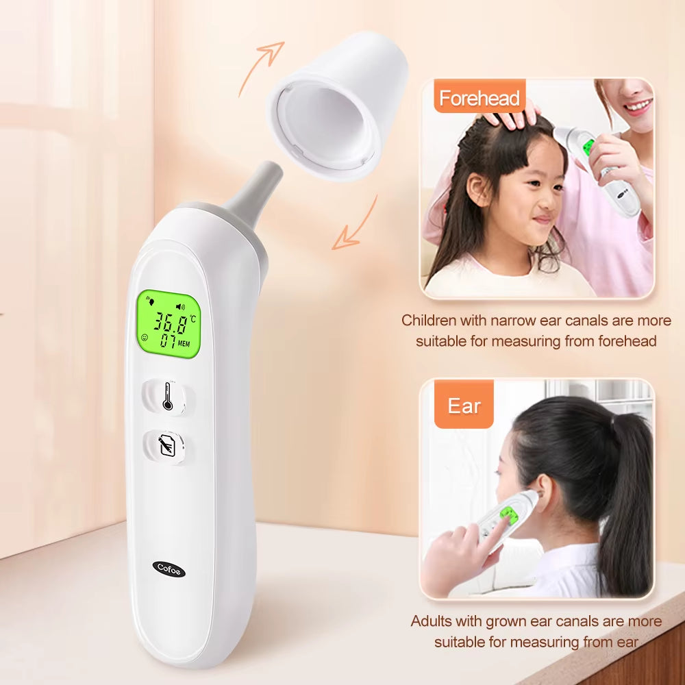 Digital Infrared Fever Thermometer Medical Household Infant Adult Forehead Non-Contact Body Temperature Ear Thermometer