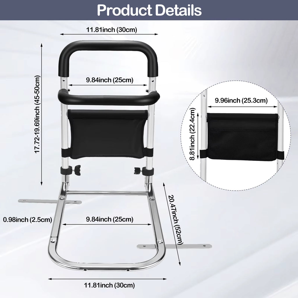 Bed Grid for Older Foldable Seniors Stand up Aid Bed Foldable Fall Out Protection Bed Stainless Steel Bed Rail Stand up Aid