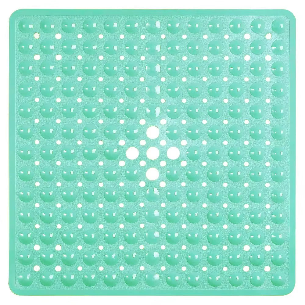 53X53Cm Shower Mat Suction Cup PVC anti Slip Bath Mat Square Shower Floor Pad Non Slip Safety Mat for Bathtub Bathroom Carpet