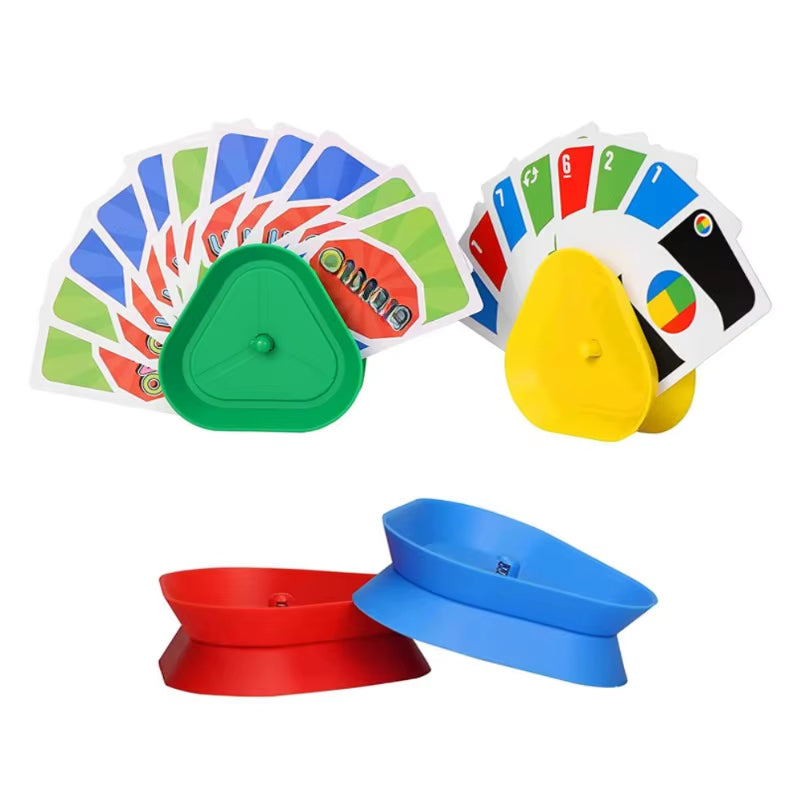 4Pcs/Set Triangle Shaped Playing Card Holder Lazy Person Poker Seat Board Game Cards Stand for Children Seniors Free Your Hands