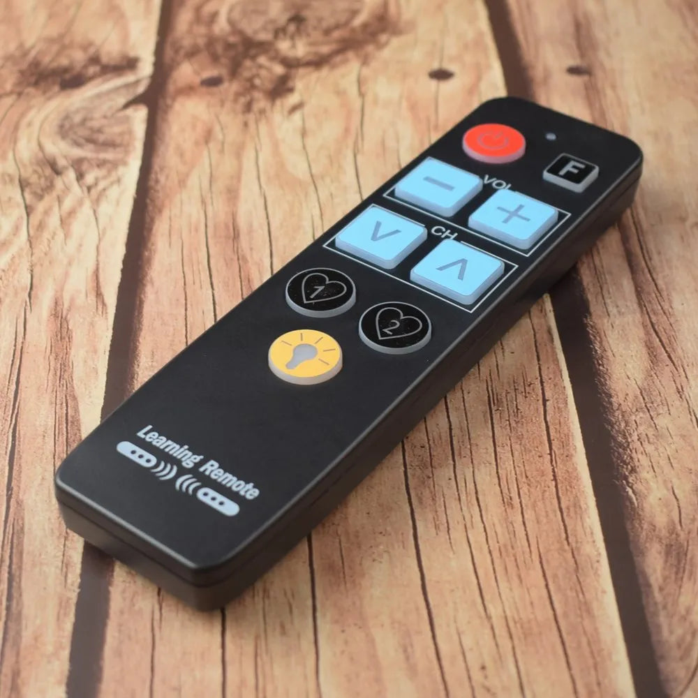 Learn Remote Control with Backlit 9 Big Buttons Remot Controller Easy for Old People Work for TV VCR STB DVD DVB BOX,
