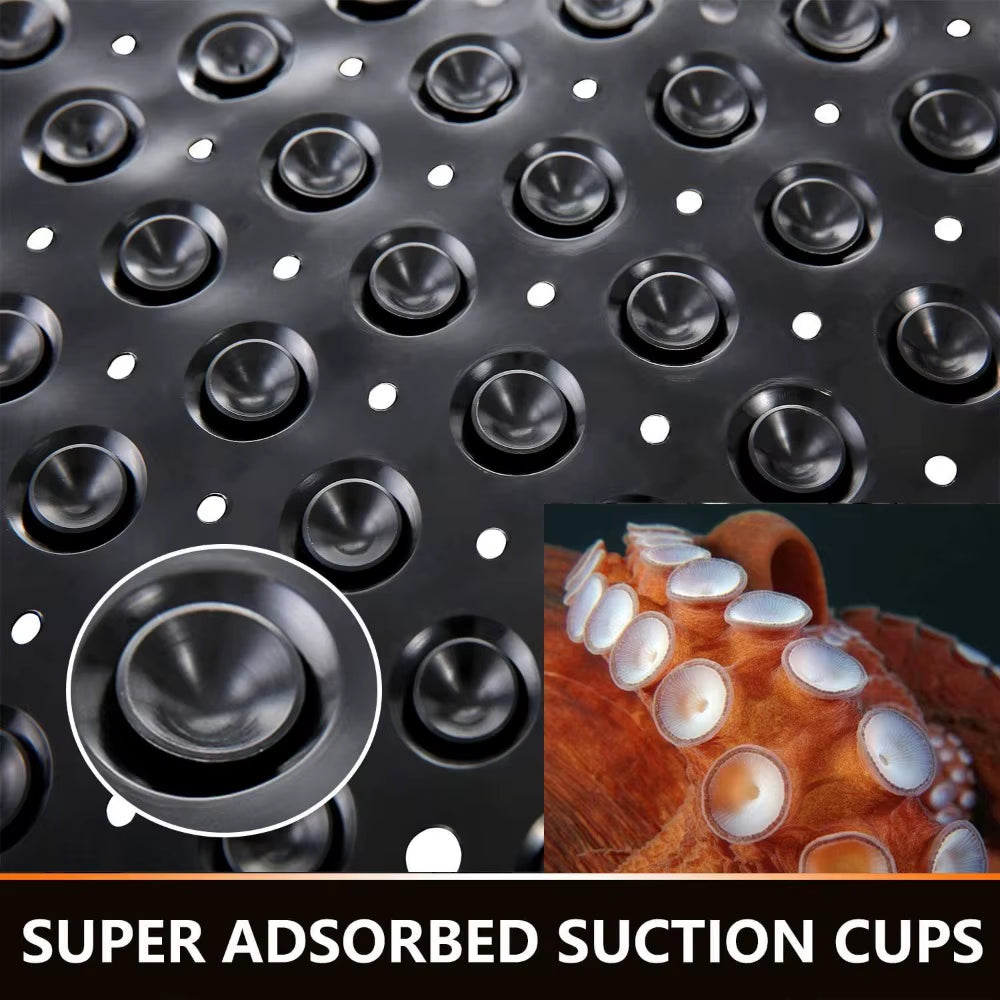 53X53Cm Shower Mat Suction Cup PVC anti Slip Bath Mat Square Shower Floor Pad Non Slip Safety Mat for Bathtub Bathroom Carpet