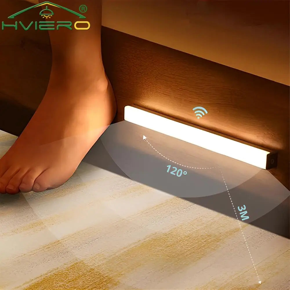 Night Lights Wireless LED Motion Sensor Lamp USB Rechargeable Magnetic for Wardrobe Room Closet Kitchen Aisle Tube Detector Bulb