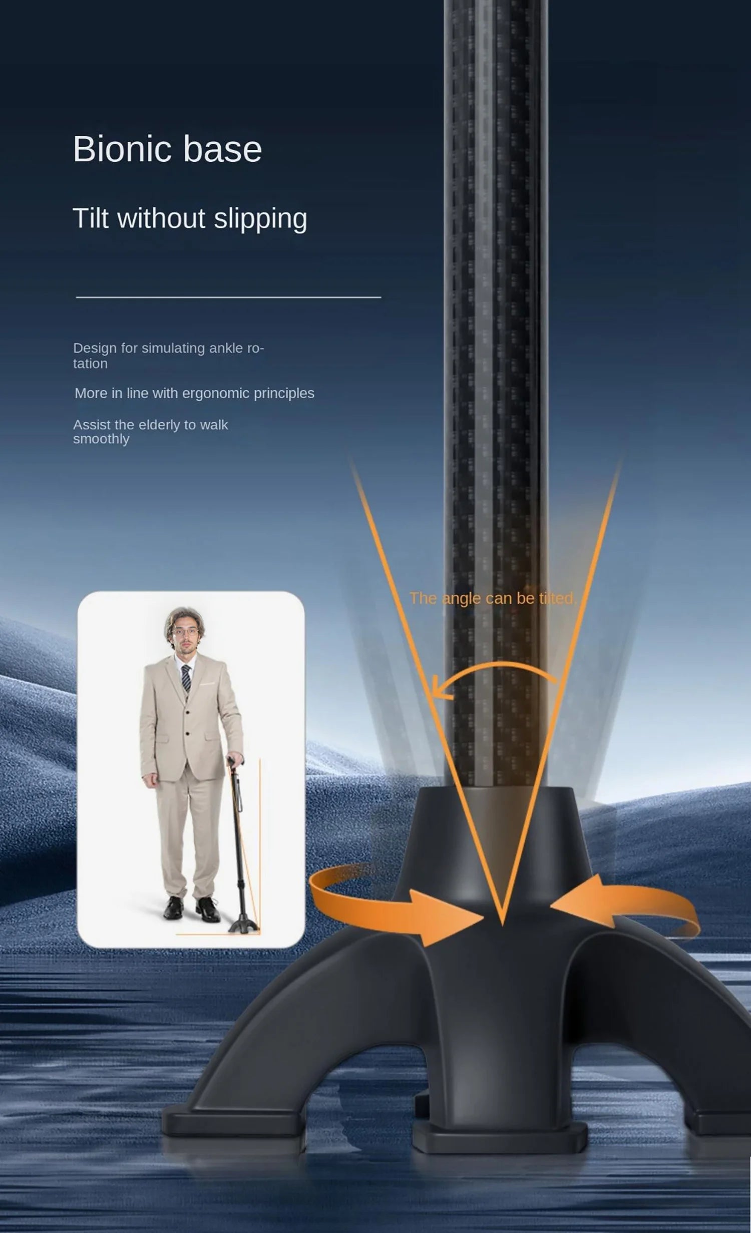 Ultra-Light Carbon Fiber Telescopic Cane, Hiking Pole, Walking Stick, Assisting Walking during Hiking, Anti-Slip and Fall-Proof