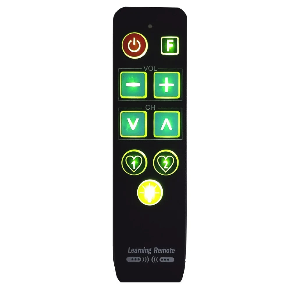 Learn Remote Control with Backlit 9 Big Buttons Remot Controller Easy for Old People Work for TV VCR STB DVD DVB BOX,