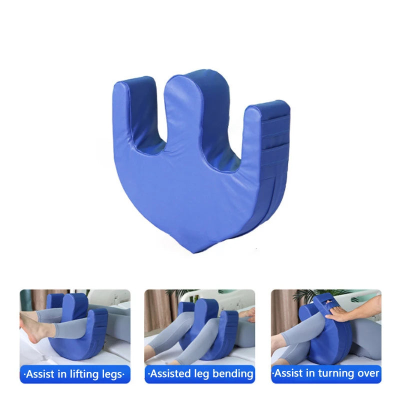 Turn over Device Auxiliary Pad W Type Anti-Bedsore Bed Care Side Triangular Pillow Side Cushion with Straps