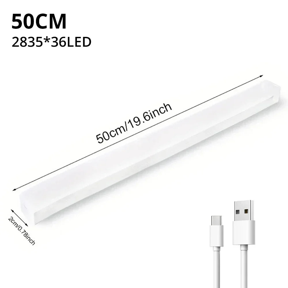 Night Lights Wireless LED Motion Sensor Lamp USB Rechargeable Magnetic for Wardrobe Room Closet Kitchen Aisle Tube Detector Bulb