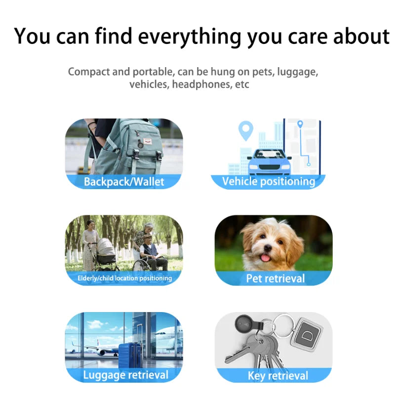Xiaomi New Security Bluetooth GPS Tag Work with Findtag App Ios Android Anti-Lost Device Sound Locating Alarm Key Car Finder