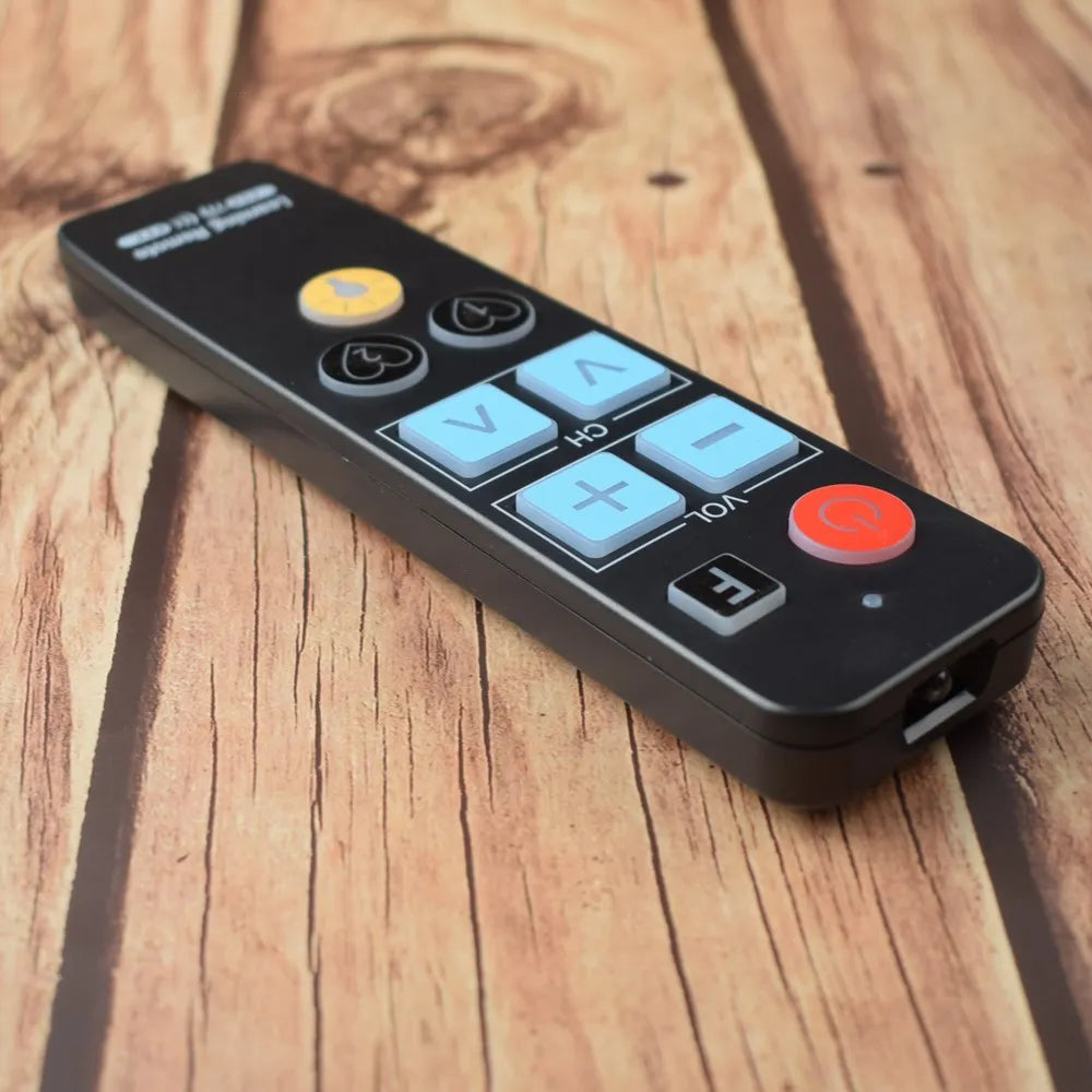 Learn Remote Control with Backlit 9 Big Buttons Remot Controller Easy for Old People Work for TV VCR STB DVD DVB BOX,